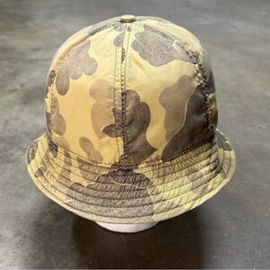 Vintage Thinsulate Camo Bucket Hat Hunting Outdoor Military Style Cap USA Made